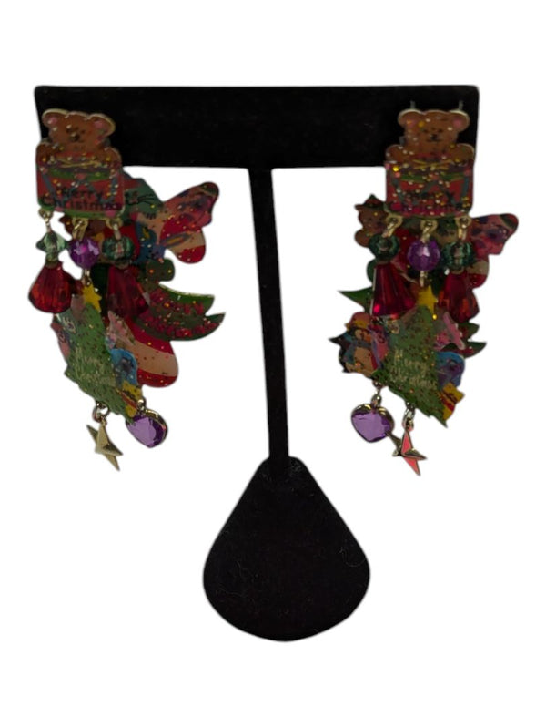 1 of a kind colourful dangle earrings