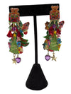 1 of a kind colourful dangle earrings