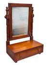 Wood framed stand mirror with drawer