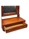 Wood framed stand mirror with drawer
