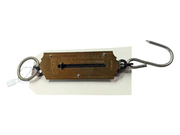 Vintage Brass Pocket Balance Scale 0-25 Lbs