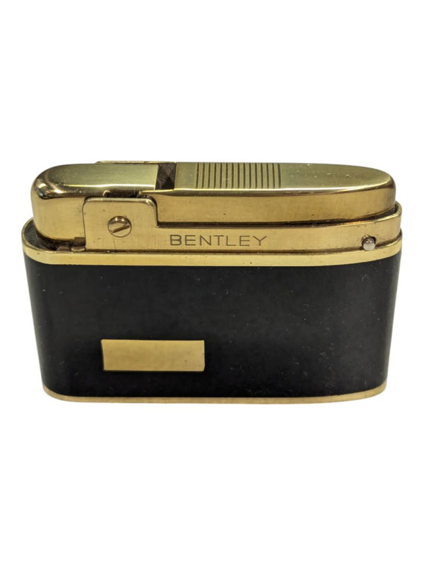 Vintage BENTLEY Lighter w Org. Box Gold tone/black Made in Austria