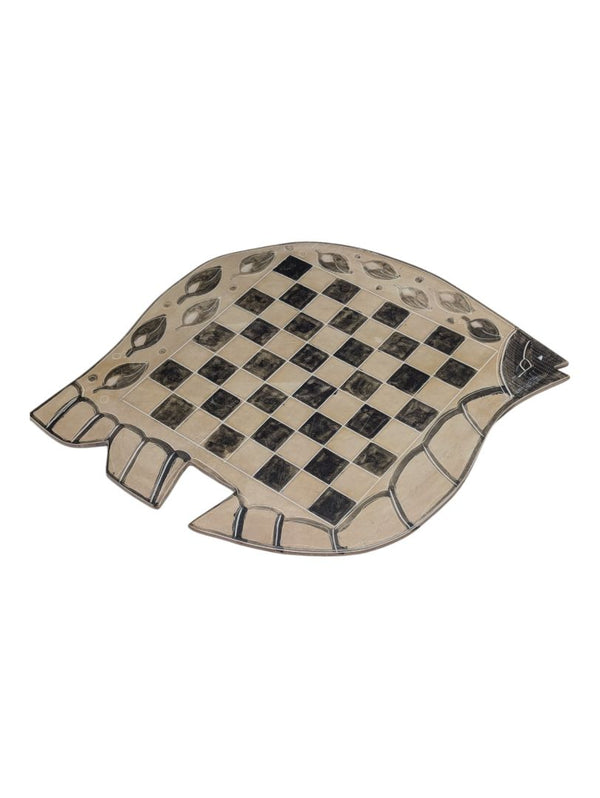 Fish Shaped Checkers Board, Pieces Included
