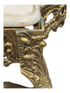 Ornate Marble Top Gold Coloured Wall Mount Console Table
