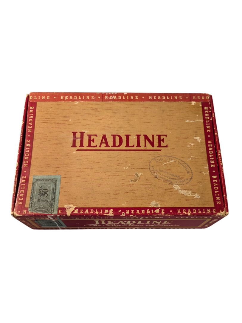 Vintage 6¢ Headline Cigar Box