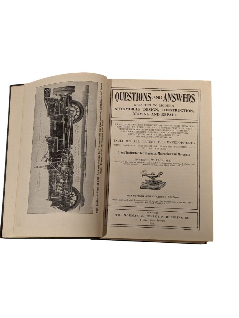 Questions and Anwers Relating to Modern Automobile Design, Construction, Driving and Repair