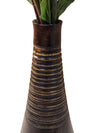 Wooden Vase with Lilies