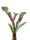 Wooden Vase with Lilies