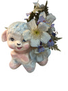 Set of Figurines- Lamb planter and Joy's Tailor cart