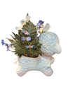Set of Figurines- Lamb planter and Joy's Tailor cart