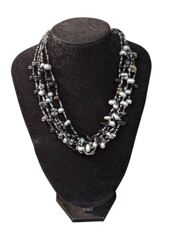 Black Bead Jewelry Set