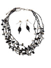 Black Bead Jewelry Set