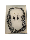 Black Bead Jewelry Set