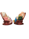 Pair of Retirement Fund Grandparent Piggy Banks