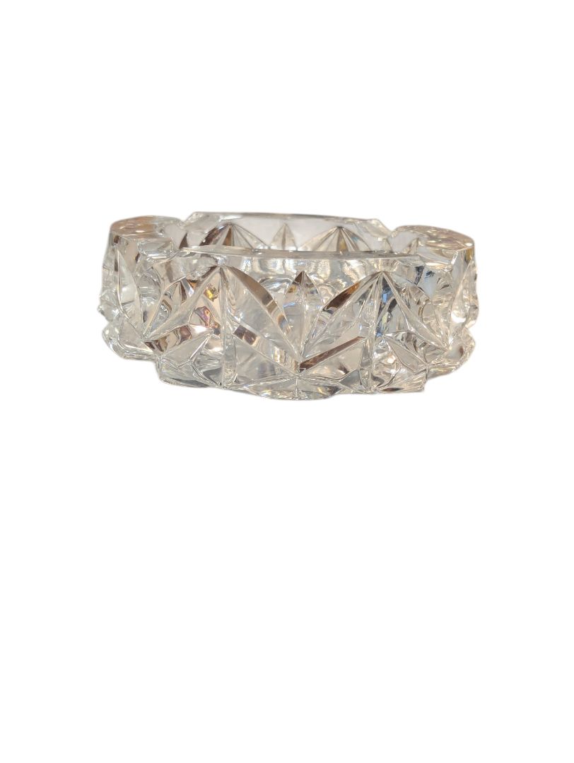 Crystal Dish with Flower Design