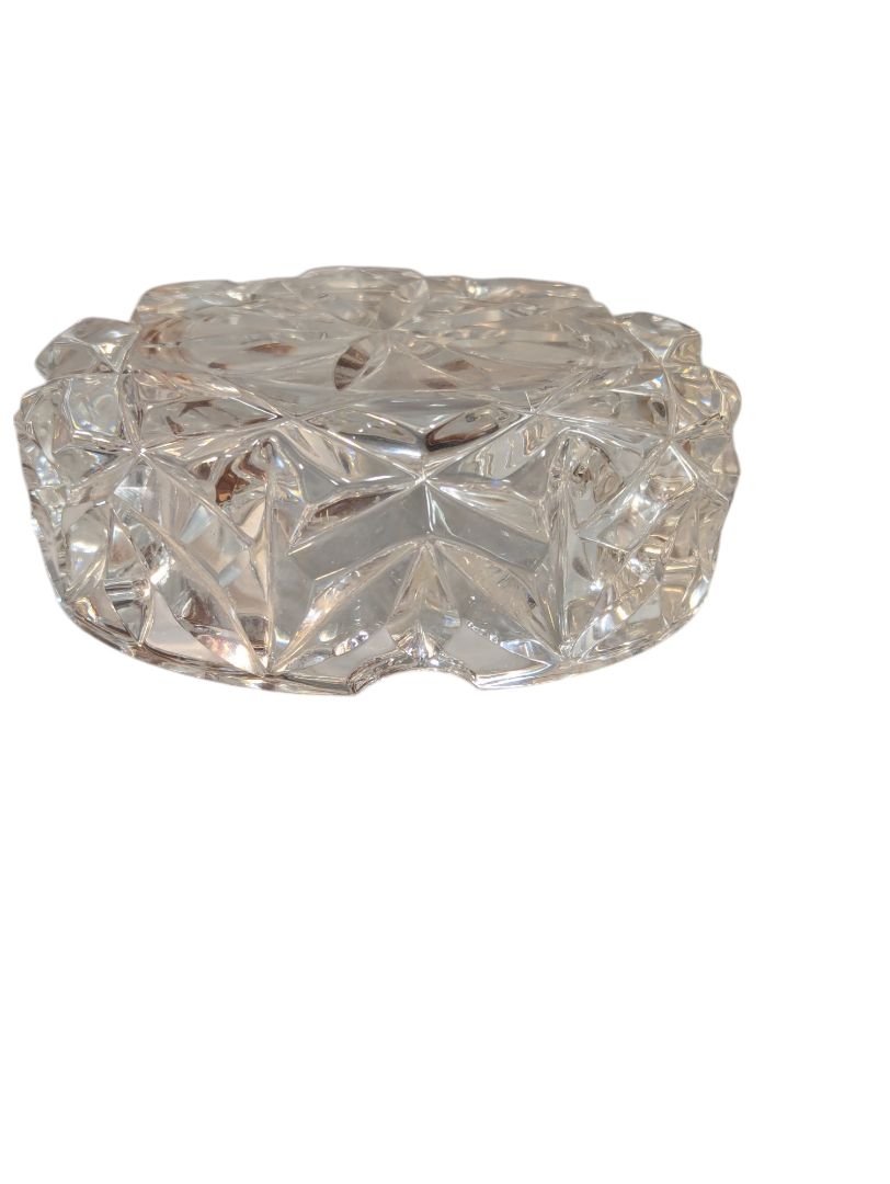 Crystal Dish with Flower Design