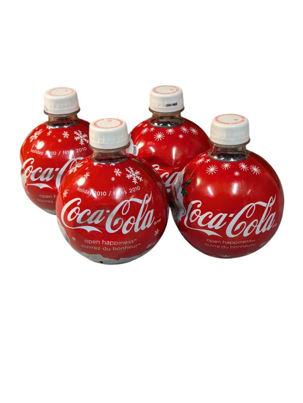 Set of 4 Round 2010 Coca-Cola Bottles