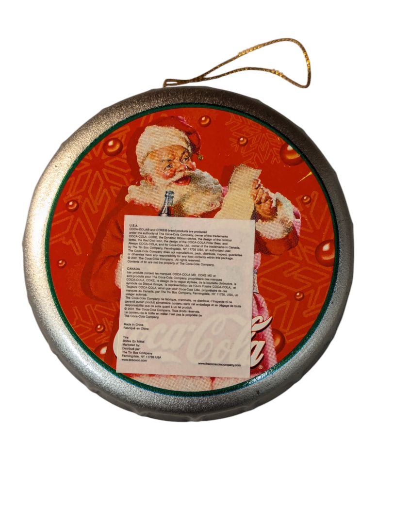 Coca-Cola Santa Coca-Cola Ornament Tin