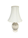 Tall White Lamp with Tulip Shaped Shade