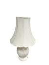 Tall White Lamp with Tulip Shaped Shade