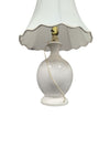 Tall White Lamp with Tulip Shaped Shade