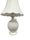 Tall White Lamp with Tulip Shaped Shade