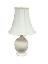 Tall White Lamp with Tulip Shaped Shade