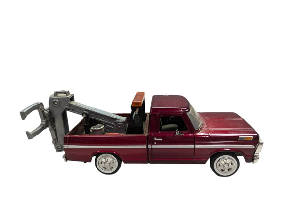 Maroon Ford Toy Tow Truck