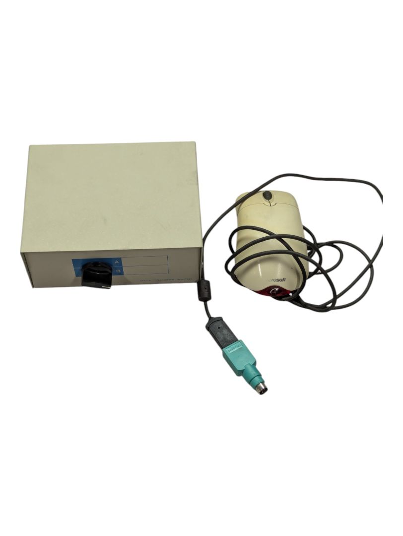 Vintage Data Transfer Switch Box and Mouse