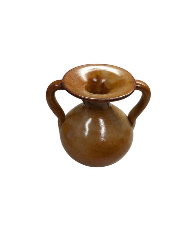 Earth-tone Clay Pot with Double Handles