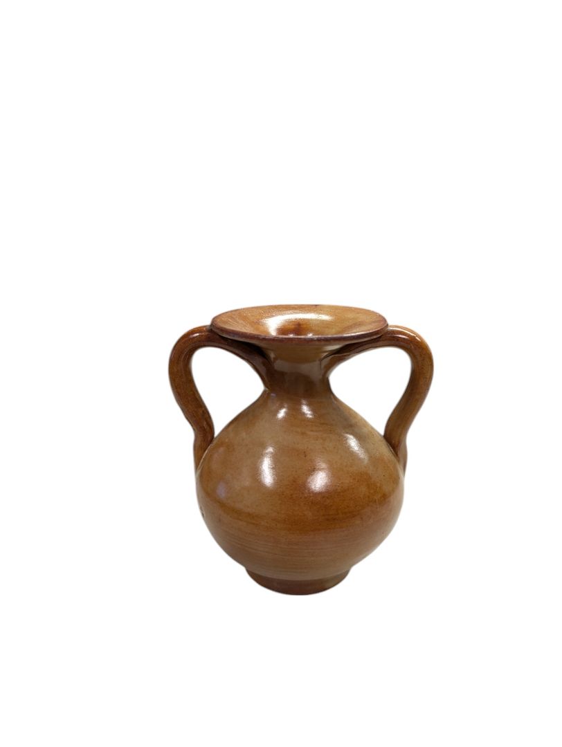 Earth-tone Clay Pot with Double Handles