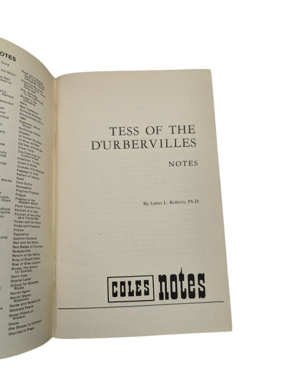 Tess of the D'urbervilles Coles Note