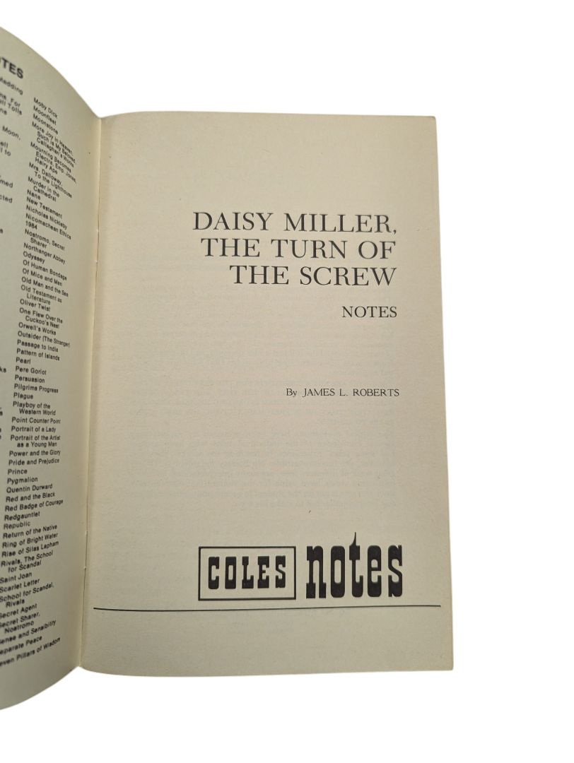 Daisy Miller, Turn of the Screw, Coles Notes