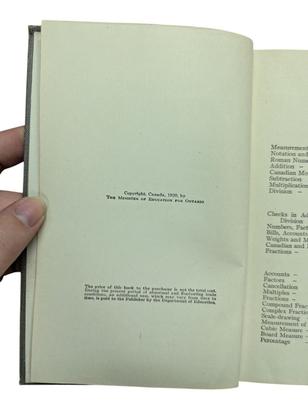 Ontario Public School Arithmetic