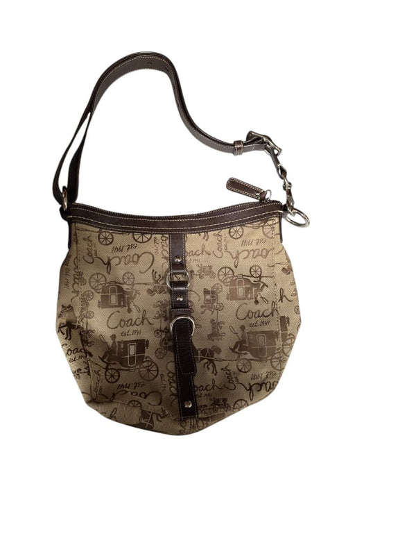 Coach Horse and Carriage Brown Shoulder Bag