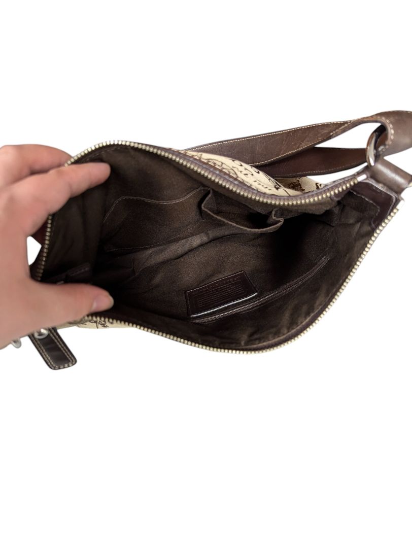 Coach Horse and Carriage Brown Shoulder Bag
