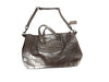Coach Croc Pattern Metallic Silver Shoulder Bag