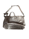 Coach Croc Pattern Metallic Silver Shoulder Bag