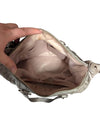 Coach Croc Pattern Metallic Silver Shoulder Bag