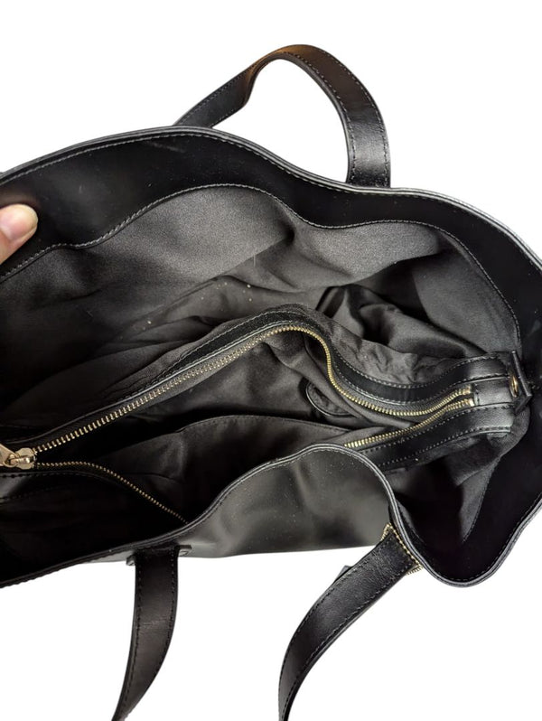 Daniel Large Leather Tote With Reptile Snake Band