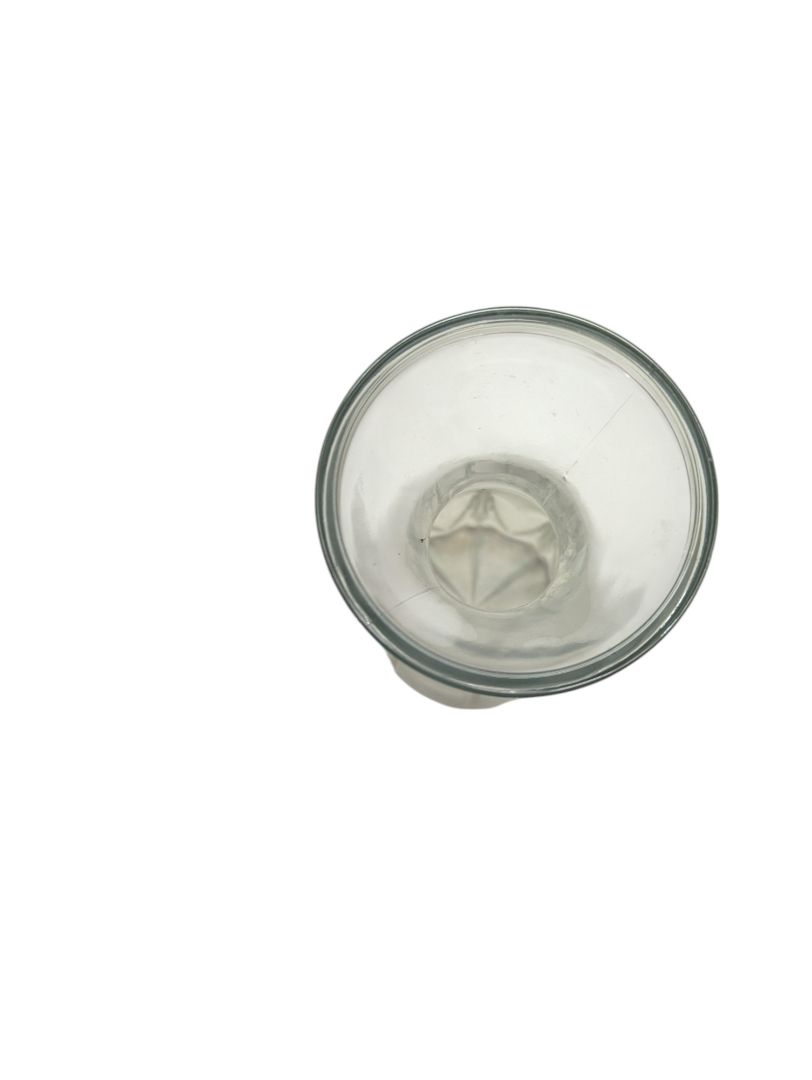 Glass Vase with Star Pattern on Bottom