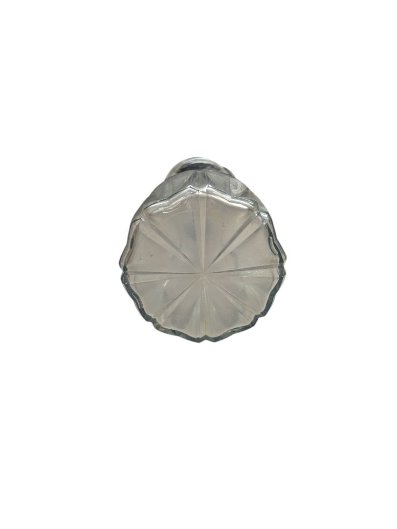 Glass Vase with Star Pattern on Bottom