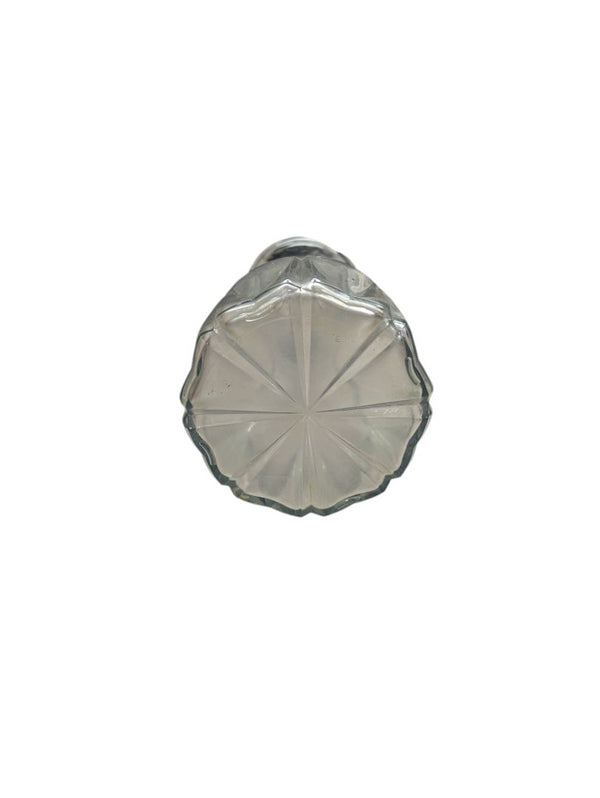 Glass Vase with Star Pattern on Bottom
