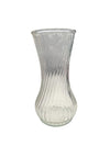 Glass Vase with Spiral Ridges