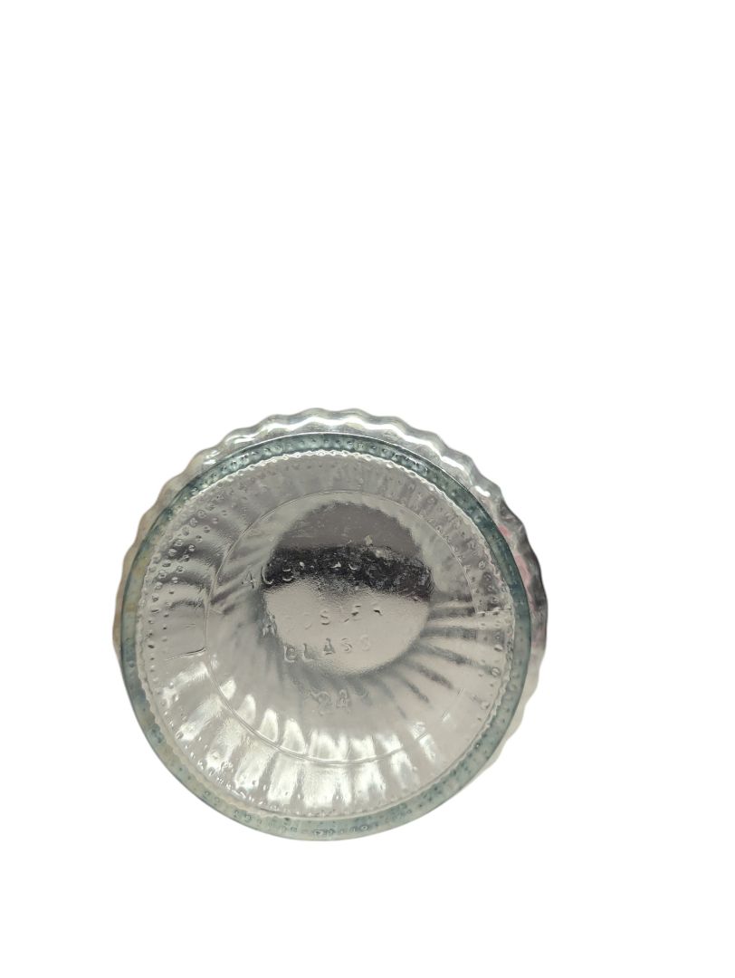 Glass Vase with Spiral Ridges