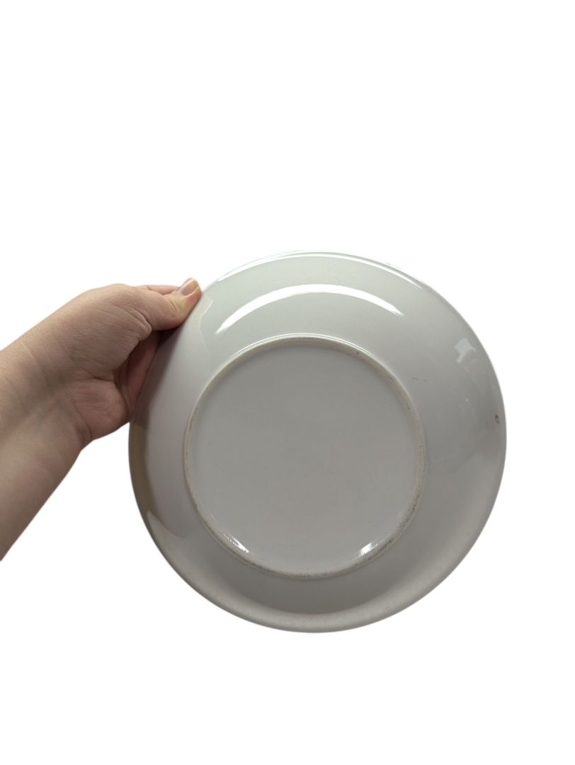 Red and White Snowflake Cereal Bowl