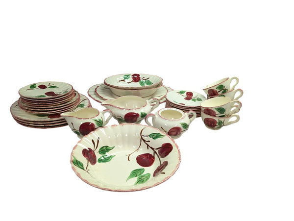 Crab Apple Blue Ridge Southern Pottery Dinner Set