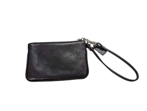 Coach Wallet Black Leather Wristlet