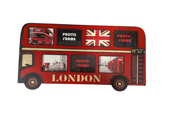 London Red Bus Picture Frame 23.5" x 12.5"