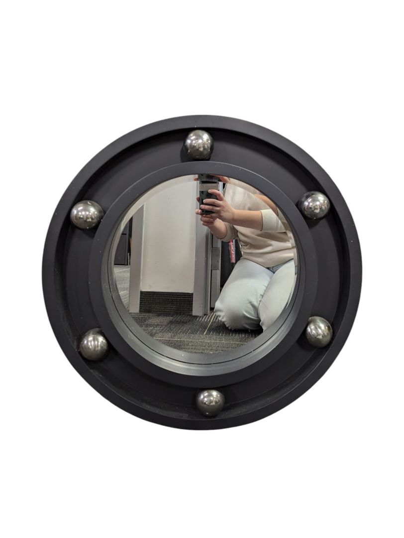Round Mirror with Silver Balls 24